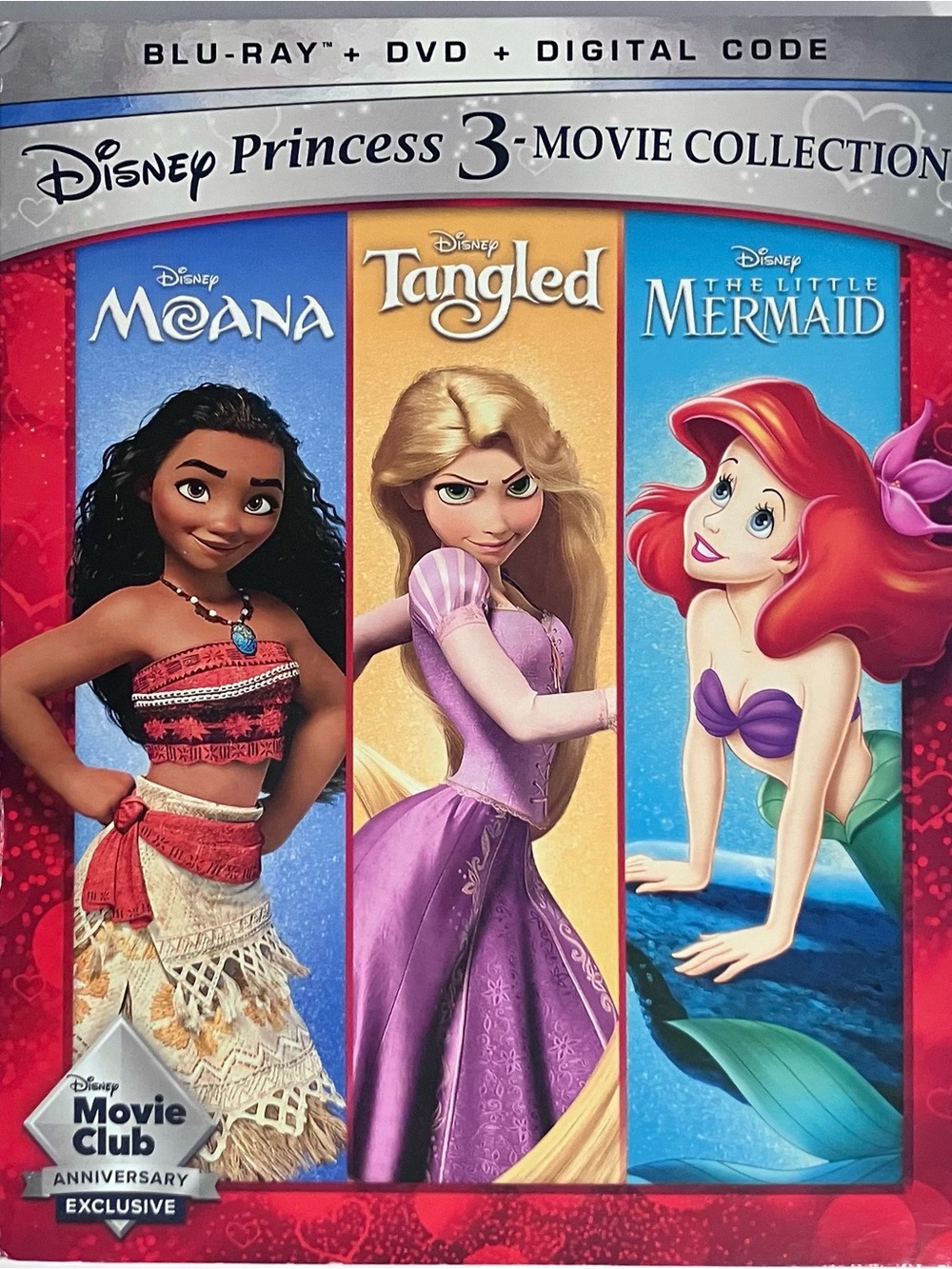 MOANA, Tangled, LITTLE MERMAID Blu-Ray & DVD 6-Disc COLLECTION / Still Sealed